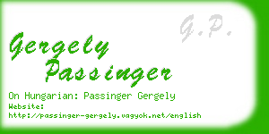 gergely passinger business card